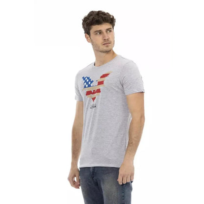 Trussardi Action Gray Cotton Men T-Shirt