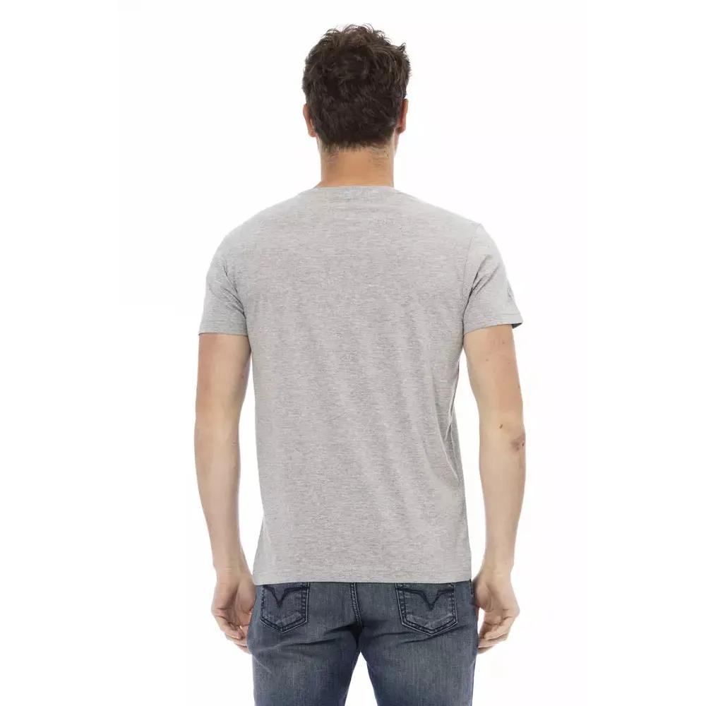 Trussardi Action Gray Cotton Men T-Shirt