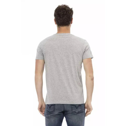 Trussardi Action Gray Cotton Men T-Shirt