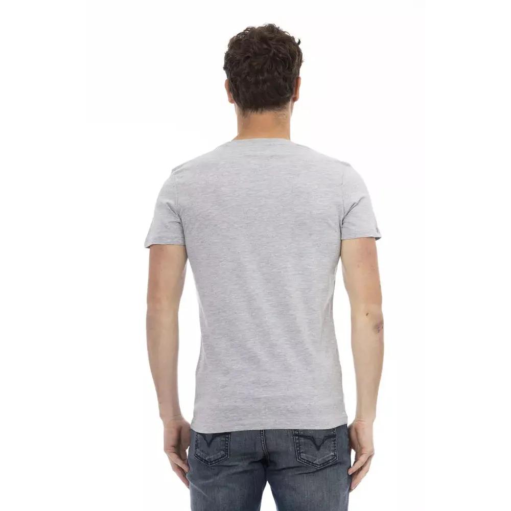 Trussardi Action Gray Cotton Men T-Shirt