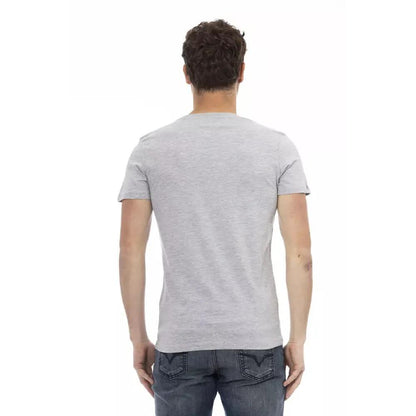 Trussardi Action Gray Cotton Men T-Shirt