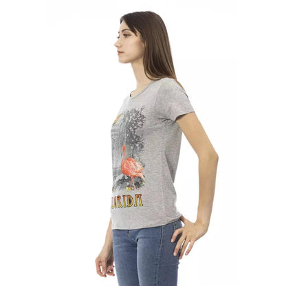 Trussardi Action Gray Cotton Women T-Shirt