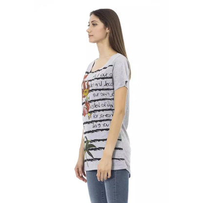 Trussardi Action Gray Cotton Women T-Shirt