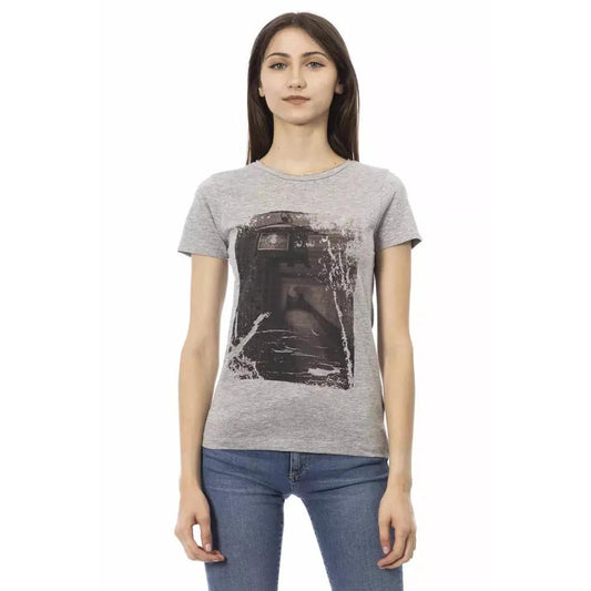 Trussardi Action Gray Cotton Women T-Shirt