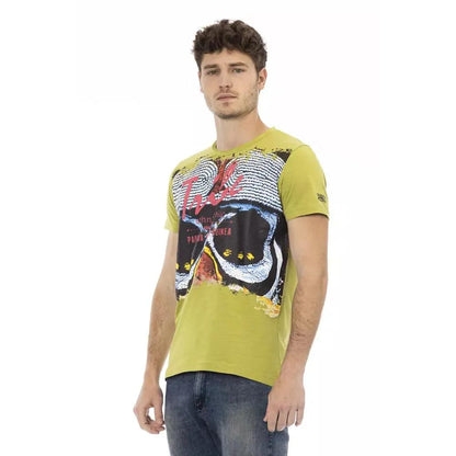 Trussardi Action Green Cotton Men T-Shirt