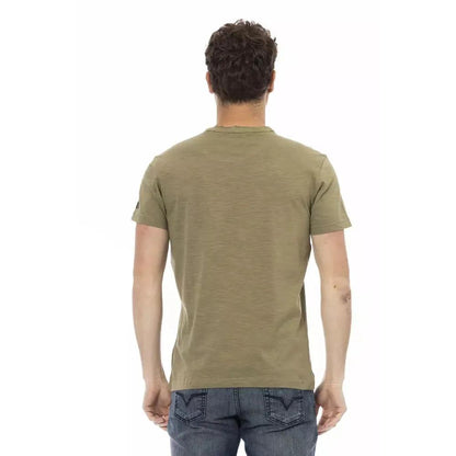 Trussardi Action Green Cotton Men T-Shirt