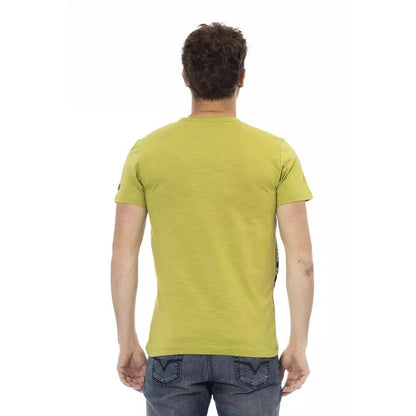 Trussardi Action Green Cotton Men T-Shirt