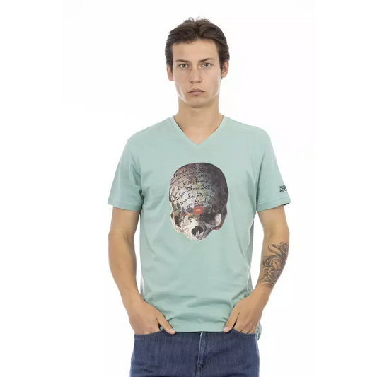 Trussardi Action Green Cotton Men T-Shirt