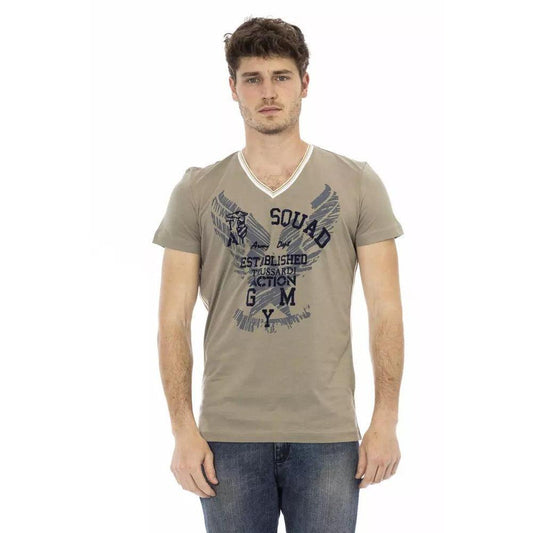 Trussardi Action Green Cotton Men T-Shirt