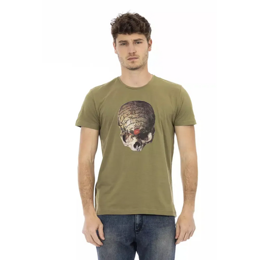 Trussardi Action Green Cotton Men T-Shirt