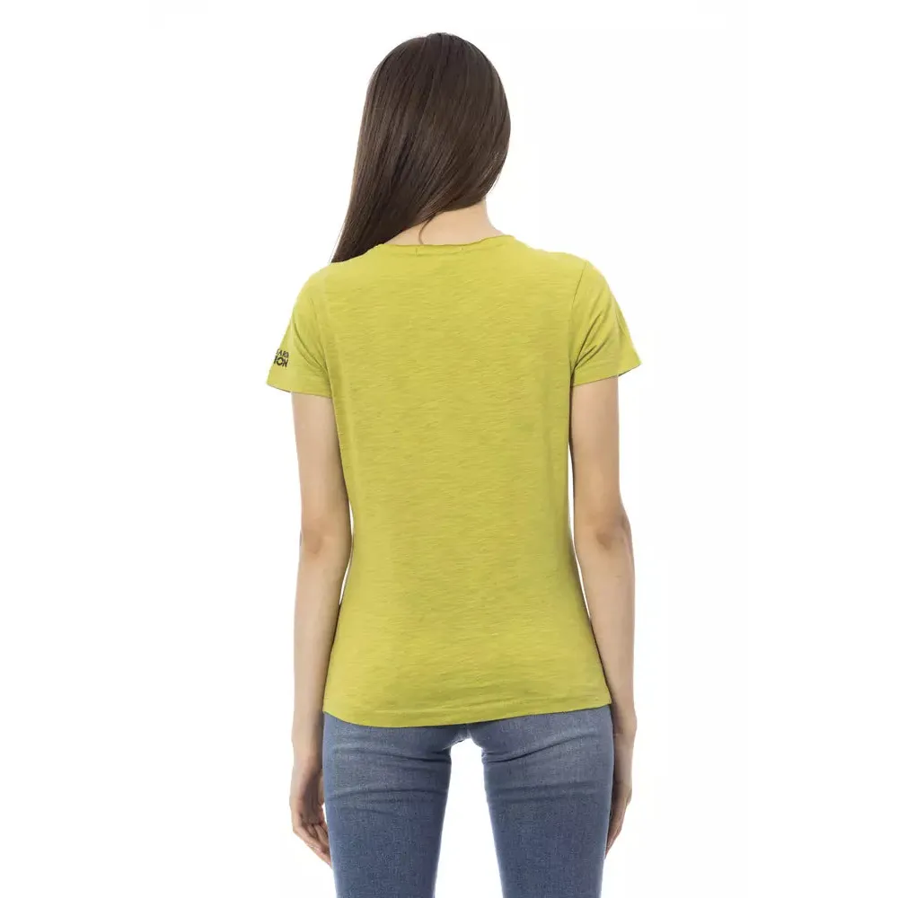 Trussardi Action Green Cotton Women T-Shirt