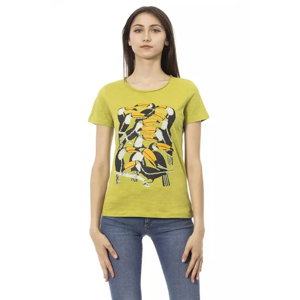 Trussardi Action Green Cotton Women T-Shirt