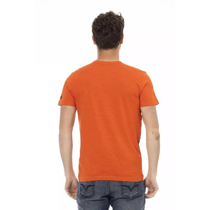 Trussardi Action Orange Cotton Men T-Shirt
