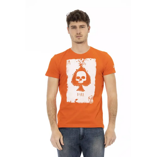 Trussardi Action Orange Cotton Men T-Shirt