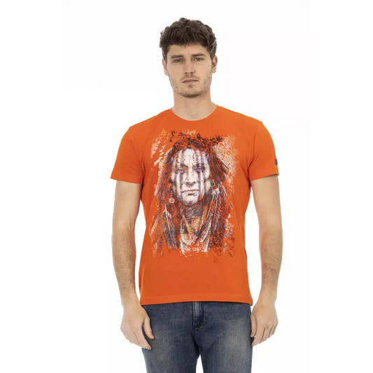 Trussardi Action Orange Cotton Men's T-Shirt