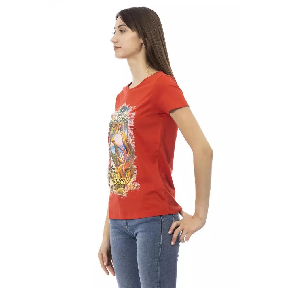 Trussardi Action Red Cotton Women T-Shirt