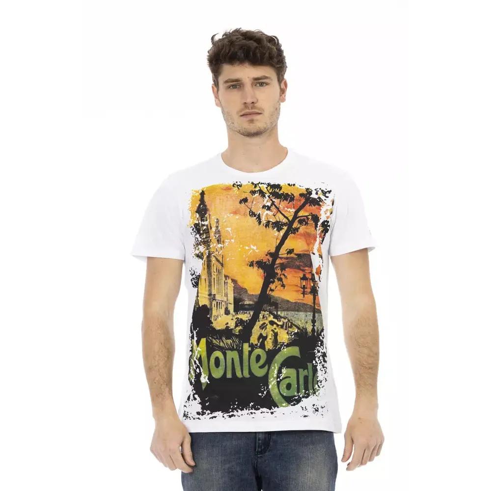 Trussardi Action White Cotton Men T-Shirt