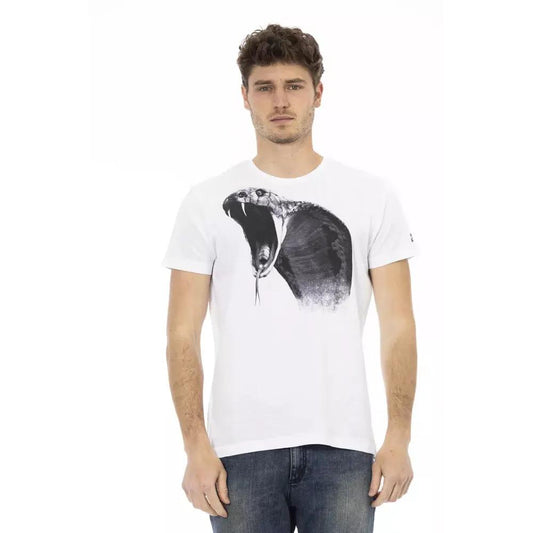 Trussardi Action White Cotton Men T-Shirt
