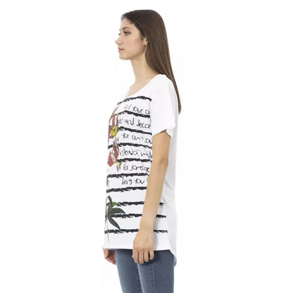 Trussardi Action White Cotton Women T-Shirt