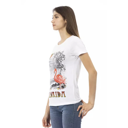 Trussardi Action White Cotton Women T-Shirt