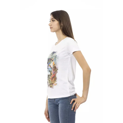 Trussardi Action White Cotton Women T-Shirt