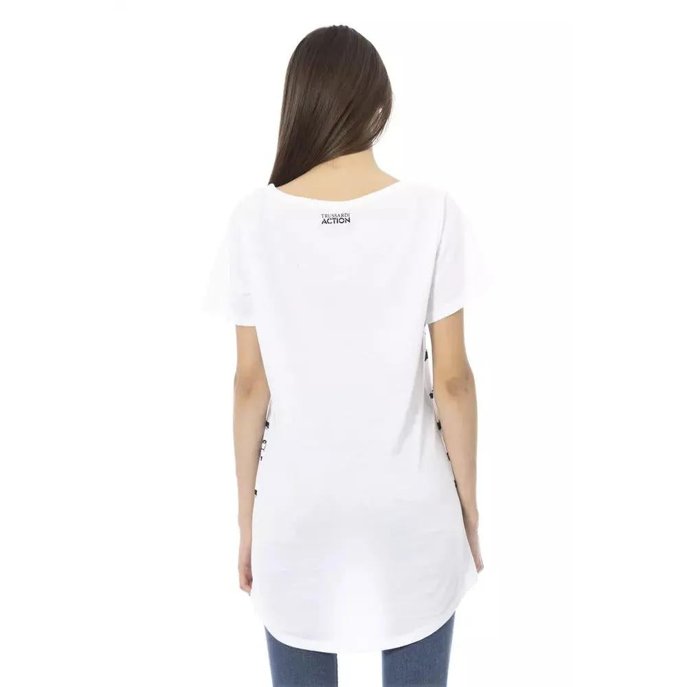 Trussardi Action White Cotton Women T-Shirt