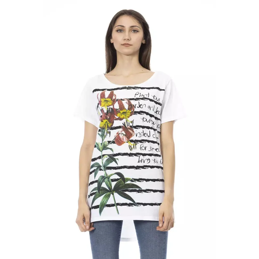Trussardi Action White Cotton Women T-Shirt