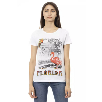 Trussardi Action White Cotton Women T-Shirt