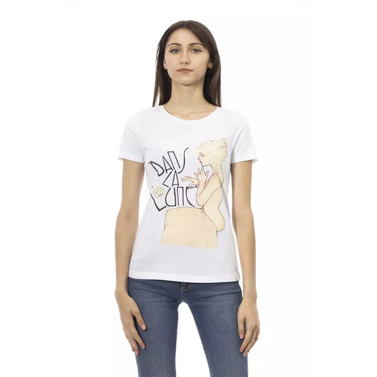 Trussardi Action White Cotton Women T-Shirt