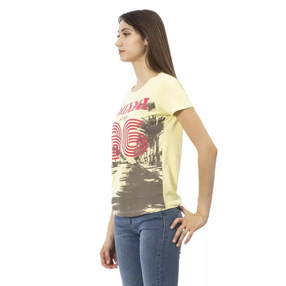 Trussardi Action Yellow Cotton Women T-Shirt