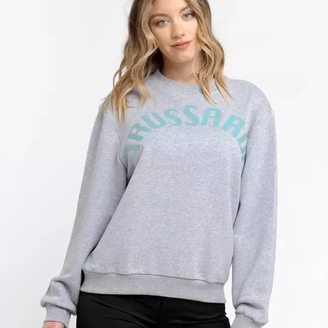 Trussardi Gray Cotton Women Sweatshirt