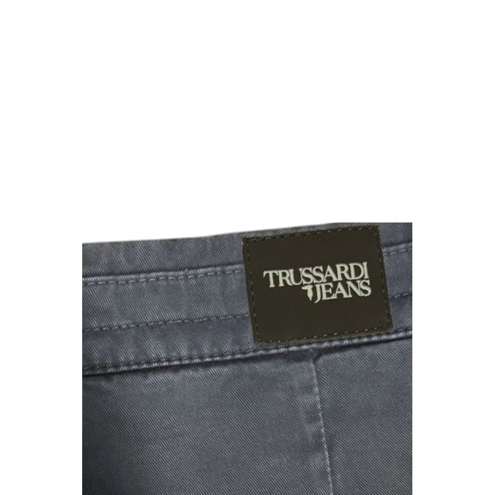 Trussardi Jeans Blue Cotton Men Pant