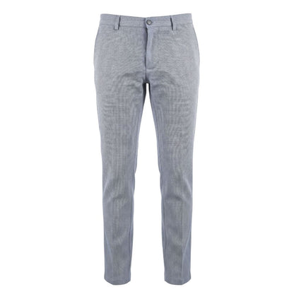 Trussardi Jeans Blue Flax Men Pant