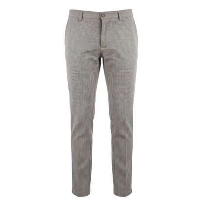 Trussardi Jeans Brown Flax Men Trousers