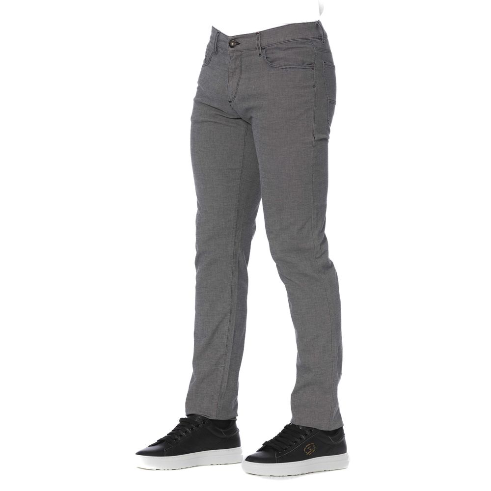 Trussardi Jeans Gray Cotton Men's Pants