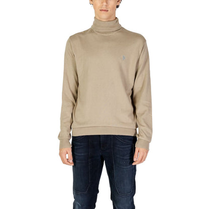 U.S. POLO ASSN. Beige Cotton Turtleneck