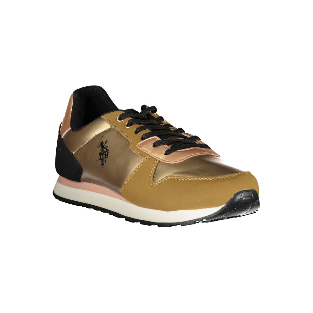 U.S. POLO ASSN. Gold Polyester Sneakers