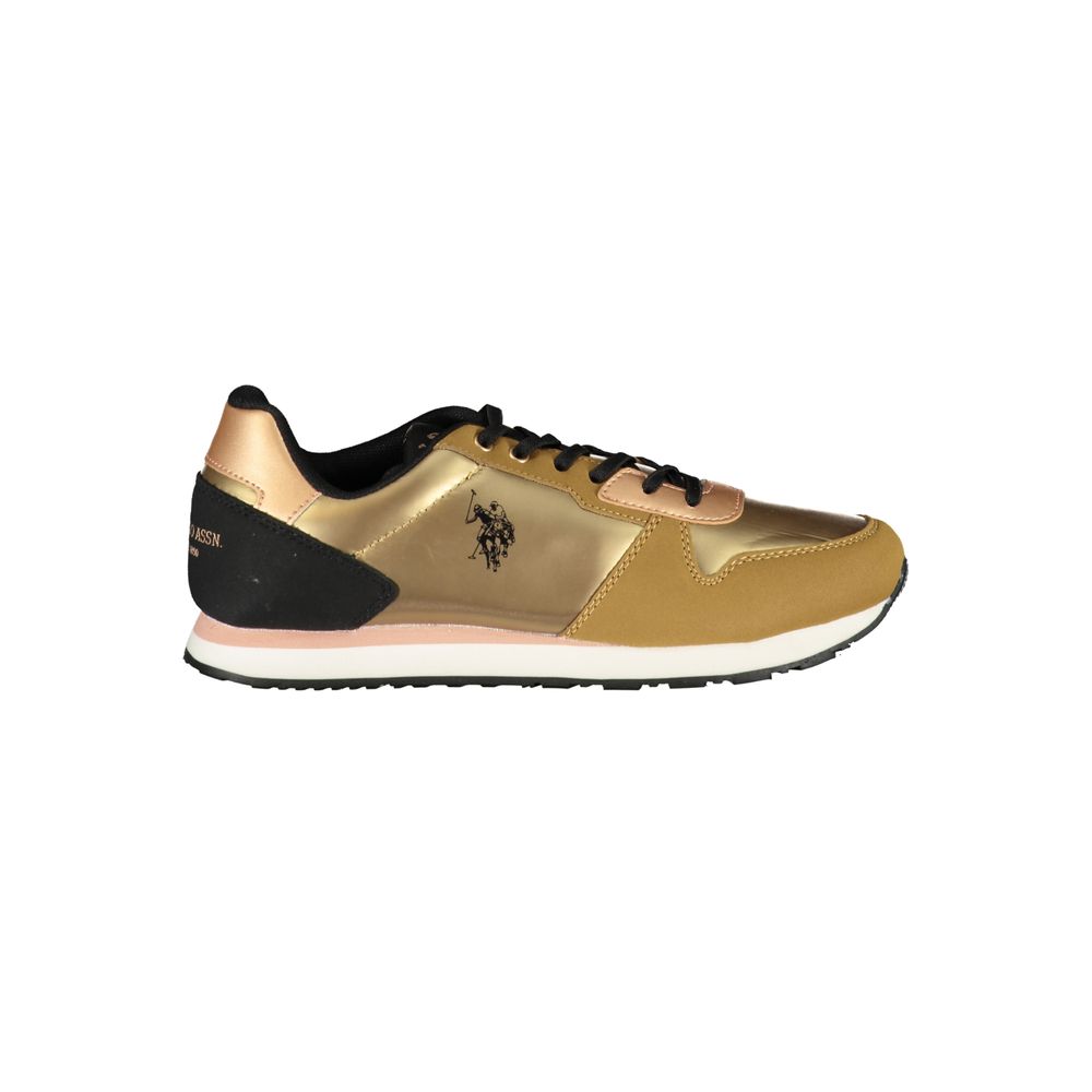 U.S. POLO ASSN. Gold Polyester Sneakers