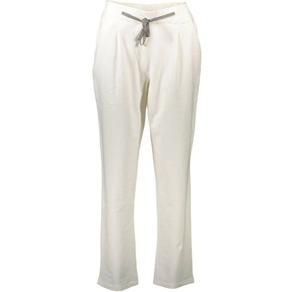 U.S. POLO ASSN. White Cotton Women's Trousers