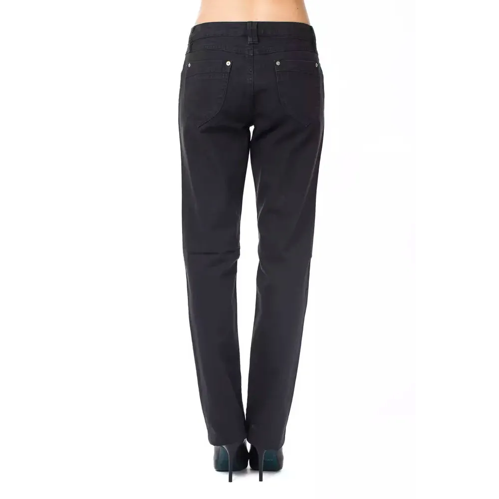 Ungaro Fever Blue Cotton Women's Regular Fit Jean