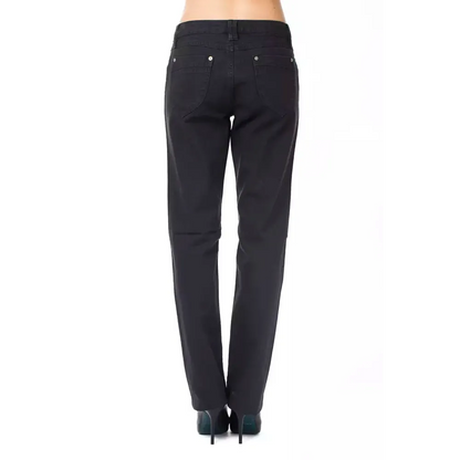 Ungaro Fever Blue Cotton Women's Regular Fit Jean