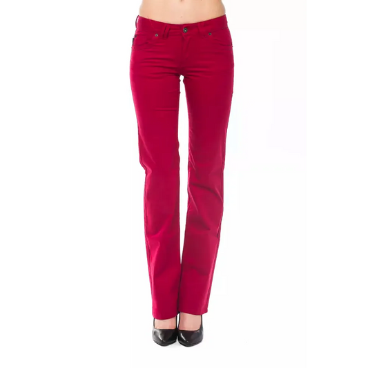 Ungaro Fever Red Cotton Women's Pants