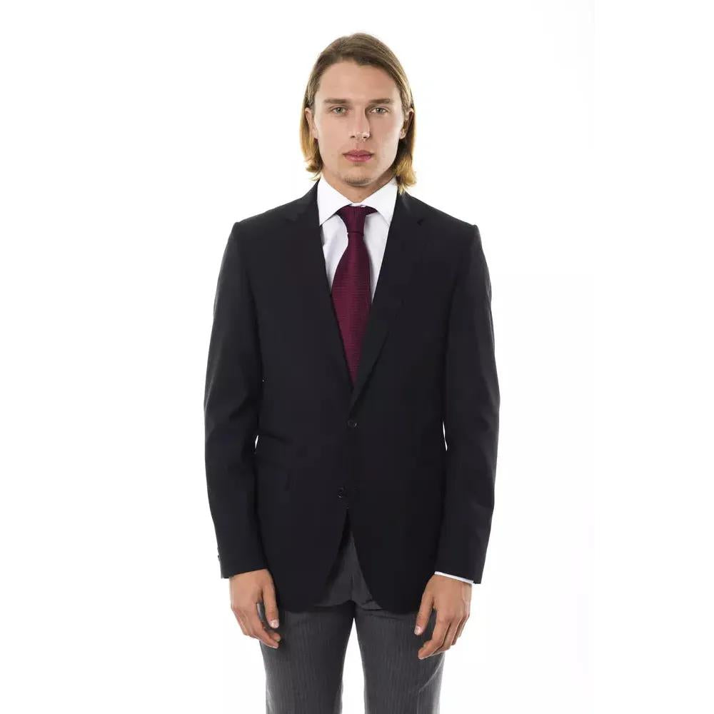 Uominitaliani Black Wool Men's Blazer