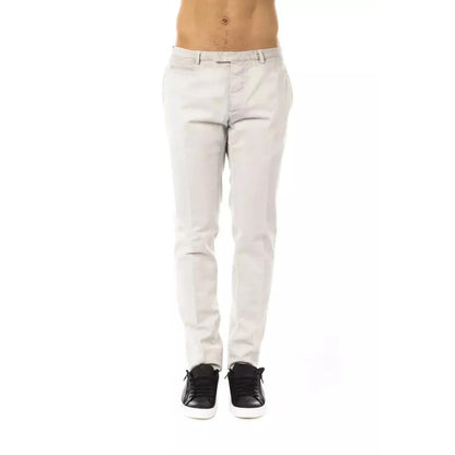 Uominitaliani Gray Cotton Men Pant