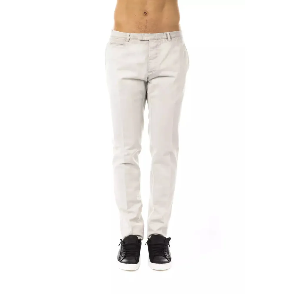 Uominitaliani Gray Cotton Men Pant