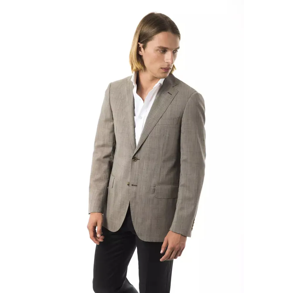 Uominitaliani Gray Wool Mens Blazer