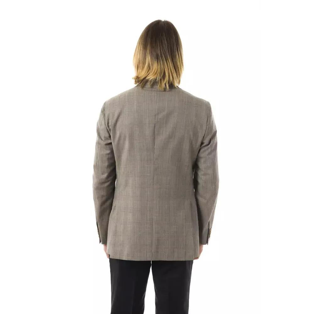 Uominitaliani Gray Wool Mens Blazer