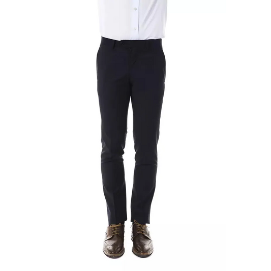 Uominitaliani Gray Wool Men's Suit Pant