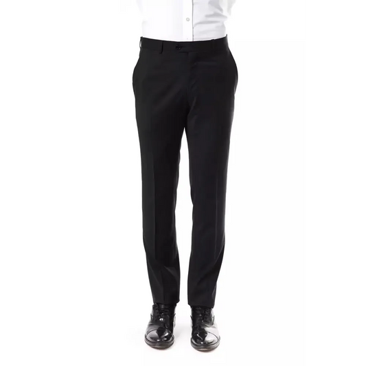 Uominitaliani Gray Wool Men's Suit Pants