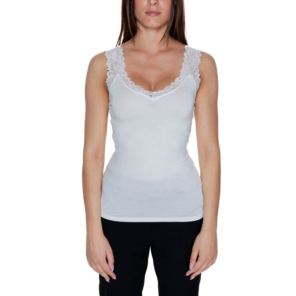 Vero Moda White Viscose Tank Top